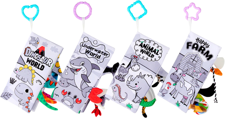 Zestaw miękkich sensorycznych książek LEAN Toys 4 szt 22889 (5905991052388) - obraz 5