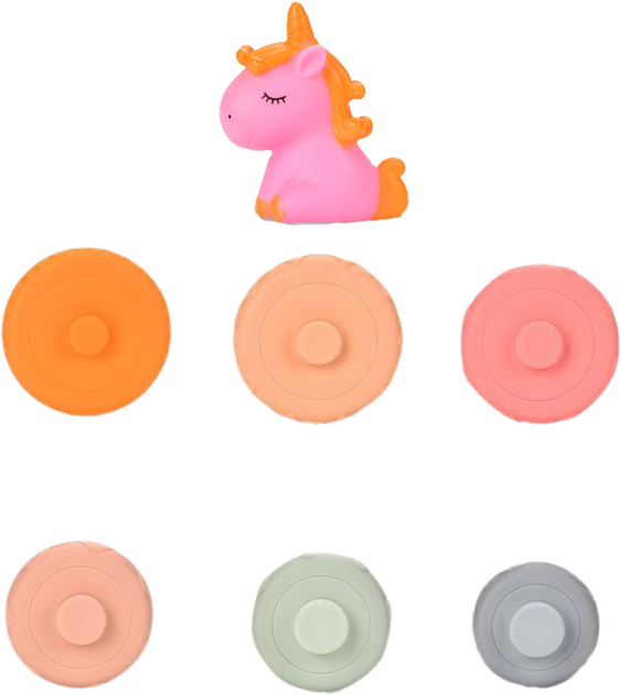 Piramidka gumowa LEAN Toys Jednorożec 24738 (5905991057888) - obraz 3