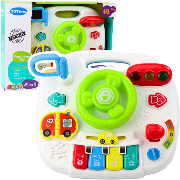 Стіл-панель LEAN Toys 2в1 з кермом 22868 (5905991052173) - зображення 2