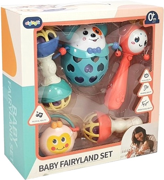 Набір брязкальця LEAN Toys з м'якими прорізувачами 5 шт 5020 (5907625588775) - зображення 1