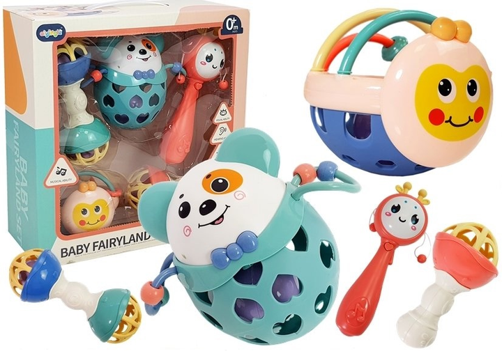 Набір брязкальця LEAN Toys з м'якими прорізувачами 5 шт 5020 (5907625588775) - зображення 2