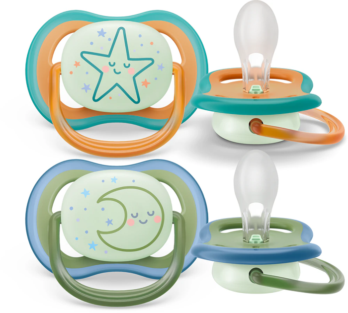 Smoczek Philips Avent Ultra Air 18 m+ neutral nocny SCF376/23 2 szt (8720689026451) - obraz 2