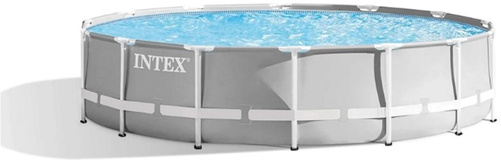 Басейн каркасний з фільтром, драбиною, підложкою та накриттям Intex Grey 427х107 см (26722) - зображення 4