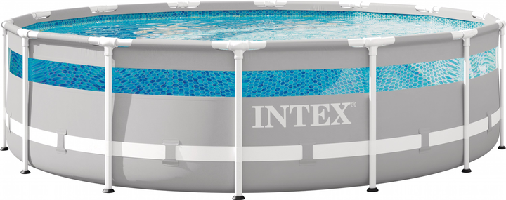 Басейн каркасний з фільтром, драбиною, підложкою та накриттям Intex Grey 427х107 см (26722) - зображення 6