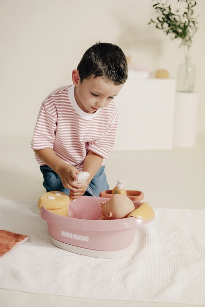 Ванна для пупса Smoby Toys Бебі Ньорс з електричним душем та підсвічуванням з аксесуарами (7600220386) (3032162203866) - зображення 12