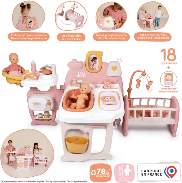 Великий iгровий центр Smoby Toys Бебi Ньорс Кiмната малюка 23 аксесуари (7600220394) (3032162203941) - зображення 2