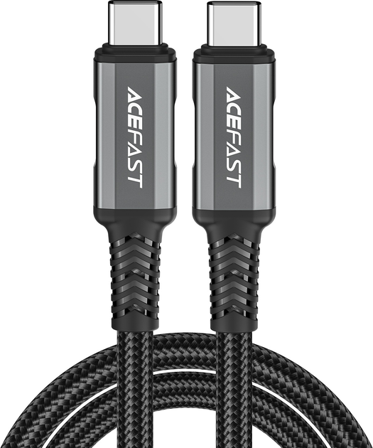 Kabel Acefast USB 4 Type-C do transmisji danych i video 4K 1 m Szaro-czarny (6974316282631) - obraz 1