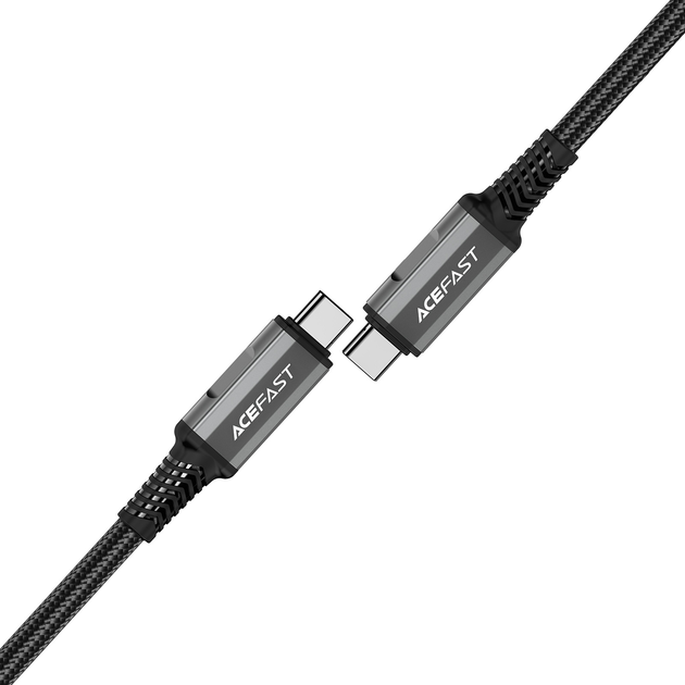 Kabel Acefast USB 4 Type-C do transmisji danych i video 4K 1 m Szaro-czarny (6974316282631) - obraz 2