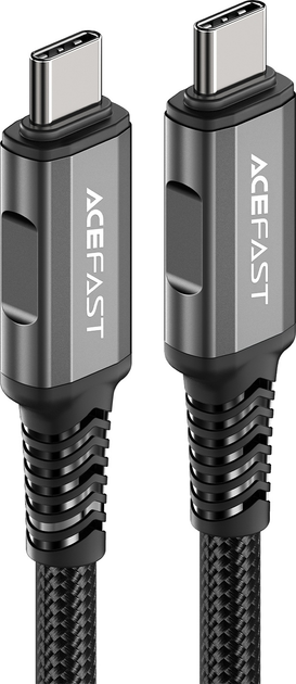 Kabel Acefast USB 4 Type-C do transmisji danych i video 4K 1 m Szaro-czarny (6974316282631) - obraz 3