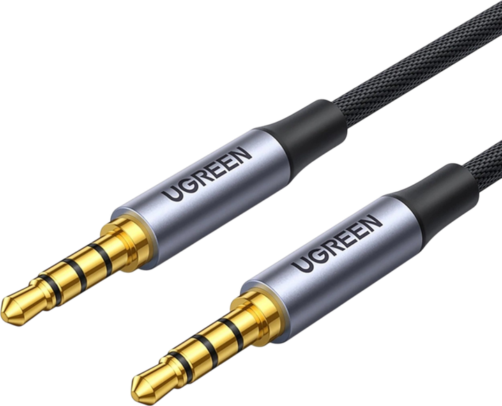 Kabel Ugreen AV183 mini jack 3.5 mm - mini jack 3.5 mm 1 m Szary (AT6957303816484) - obraz 1