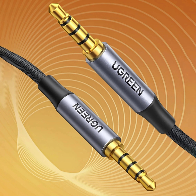 Kabel Ugreen AV183 mini jack 3.5 mm - mini jack 3.5 mm 1 m Szary (AT6957303816484) - obraz 3