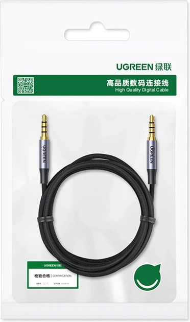 Kabel Ugreen AV183 mini jack 3.5 mm - mini jack 3.5 mm 1 m Szary (AT6957303816484) - obraz 7