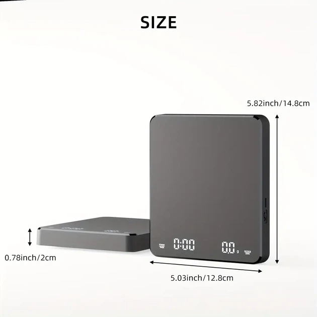 Кухонные весы до 3 кг 0.1 г с USB-C зарядкой | Цифровые электронные весы с тарой и подсветкой - изображение 6