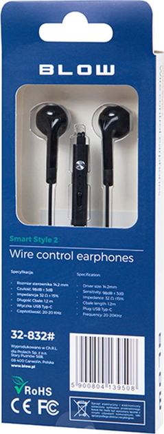 Słuchawki Blow B-17 USB-C Black (32-832#) - obraz 4