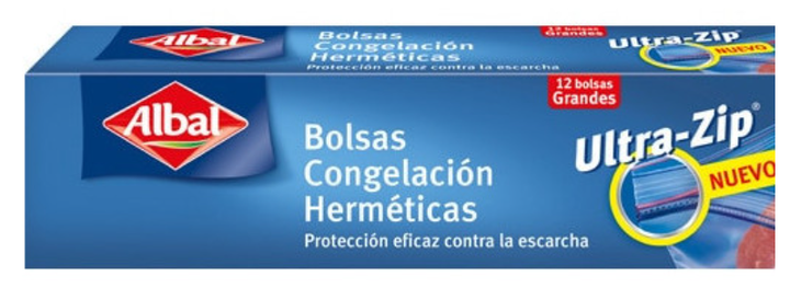 Пакети для заморозки Albal Bolsas Congelacion Ultra-Zip Grandes 12 шт (4008871208972) - зображення 1
