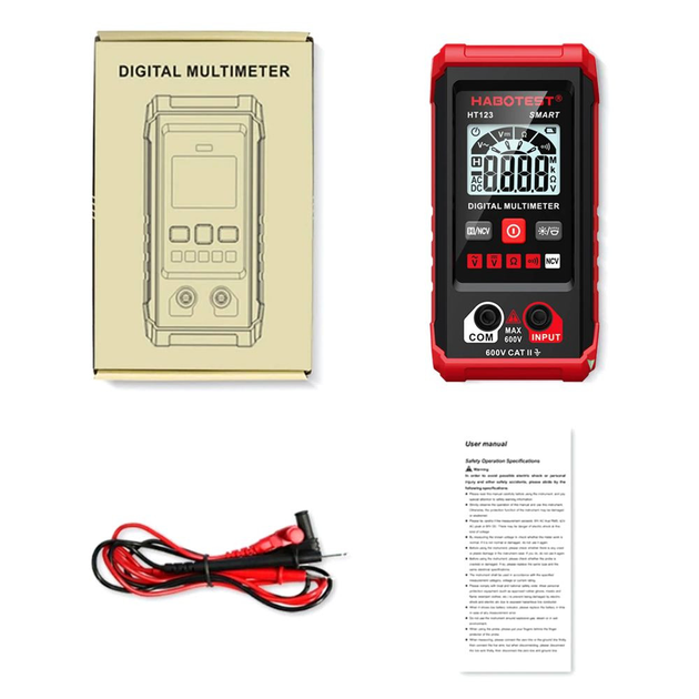Цифровий мультиметр Habotest HT123 Smart - Фото 4 Цифровий мультиметр Habotest HT123 Smart - зображення 4