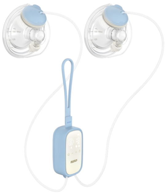 Електронний молоковідсмоктувач Neno Velo handsfree трифазний бездротовий (NEN-MAM-LK018) 2 х 180 мл (5902479674742) - зображення 1