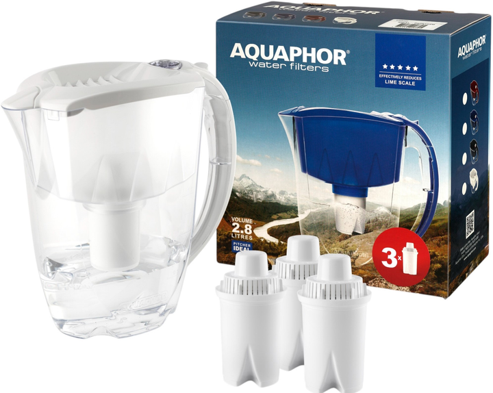 Фільтр-глечик Aquaphor Ideal Білий + 3 картриджа B15 - зображення 7