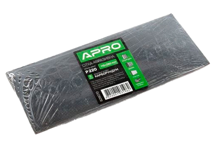 Сітка абразивна Apro 115 x 280 мм x Р220 PRO (5 шт.) (828070) - зображення 2