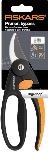 Sekator płaski z pętlą na palce Fiskars P44 (1001534/111440) - obraz 3