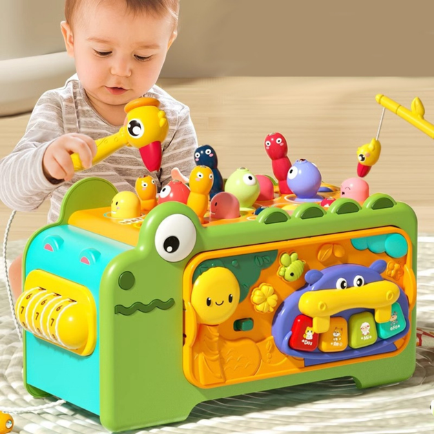 Kostka LEAN Toys Krokodylek wydaje dźwięki 22661 (5905991050100) - obraz 5