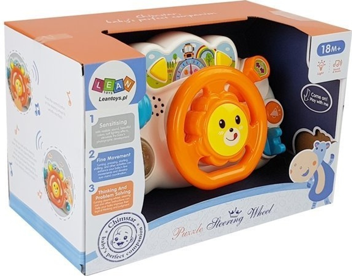 Kierownica LEAN Toys dla niemowlaka Pomarańczowa 7041 (5905323211049) - obraz 1