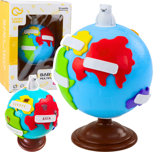 Globus LEAN Toys kontynenty oborotowe dla malucha 22859 (5905991052081) - obraz 2