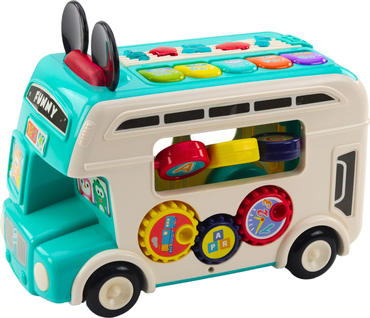 Autobus LEAN Toys świeci i wydaje dźwięki Turkusowy 22712 (5905991050612) - obraz 3