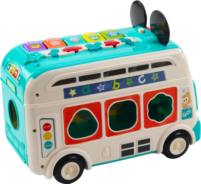 Autobus LEAN Toys świeci i wydaje dźwięki Turkusowy 22712 (5905991050612) - obraz 4