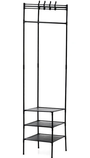 Угловая вешалка для одежды и обуви Corner Coat Rack Multifunctional 10 крючков 4 полки - изображение 3