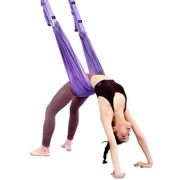 Гамак-резинка для аэройоги Air Yoga Rope подвесной регулируемый до 200 кг - изображение 7