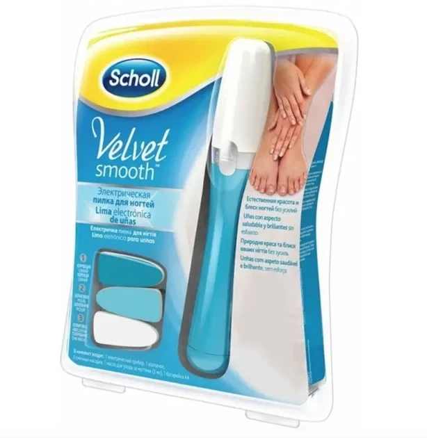 Електрична пилочка для нігтів Scholl Nail Care потужність 120 ватт батарейне живлення - зображення 2