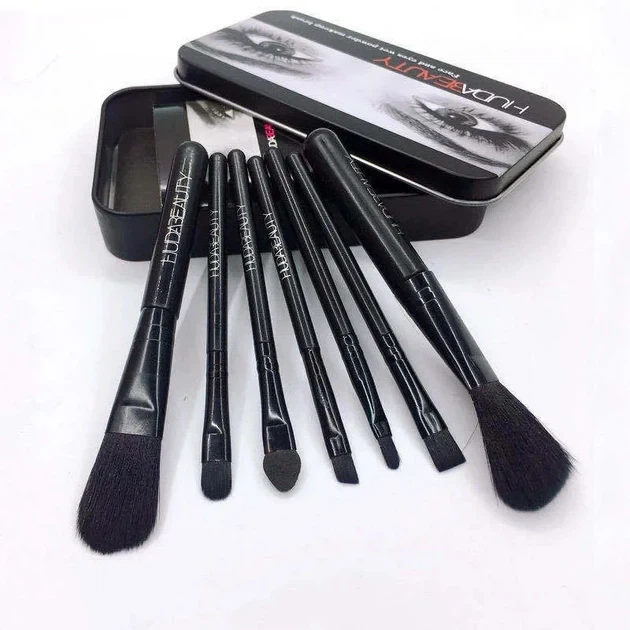 Набор кистей HUDA BEAUTY face and eyes wet powder makeup brush 12 шт высококачественные синтетические волосы современный дизайн - изображение 4
