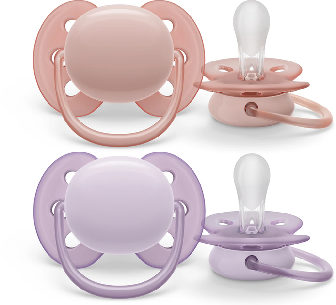 Smoczek Philips Avent Ultra Soft 0-6 m neutral SCF091/31 2 szt (8720689016582) - obraz 3