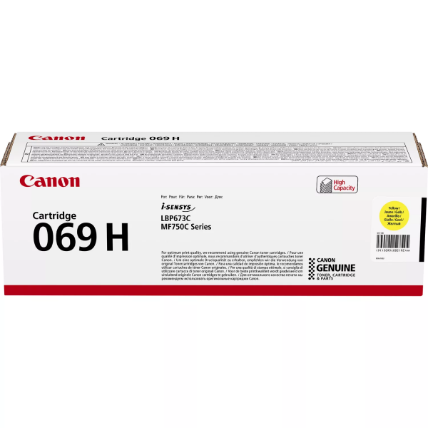 Картридж Canon 069h MF752Cdw/MF754Cdw/LBP673Cdw Yellow (5500 стр.) 5095c002 - изображение 2