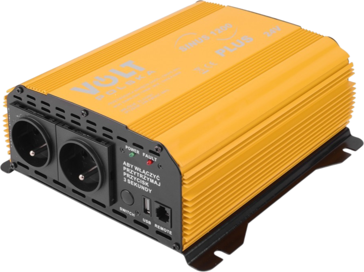 Przetwornica napięcia Volt Polska Sinus Plus 1200 24VDC/230VAC 600W (3SIR120024) - obraz 1