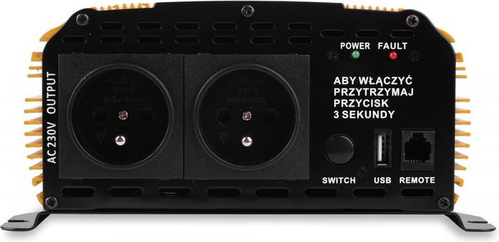 Przetwornica napięcia Volt Polska Sinus Plus 1200 24VDC/230VAC 600W (3SIR120024) - obraz 3