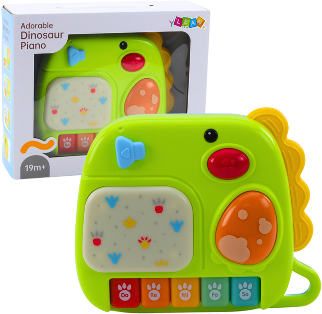 Pianinko LEAN Toys Dinozaur Zielony 22638 (5905991049876) - obraz 2