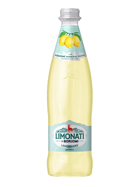 Упаковка сильногазованого лимонаду Borjomi Limonati Цитрус 0,5 л х 12 пляшок - изображение 3