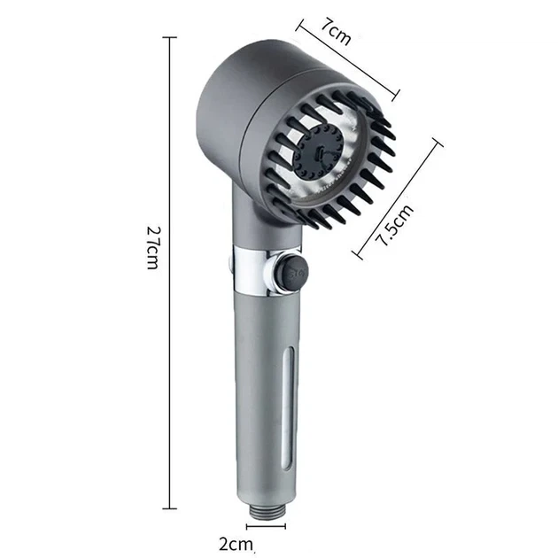 Душевая насадка массажная лейка для душа Turbocharged shower head 4в1 силиконовые массажные шипы - изображение 2