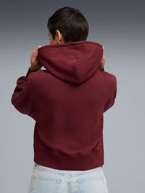 Bluza damska z kapturem Puma Wardrobe Ess Relaxed Cropped Hoodie Tr 62974696 S Bordowa (4069157387187) - obraz 2
