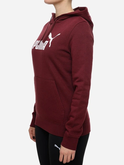 Худі тепле жіноче Puma Ess No. 1 Logo Hoodie Fl (S) 68238996 2XS Бордове (4069157672030) - зображення 3