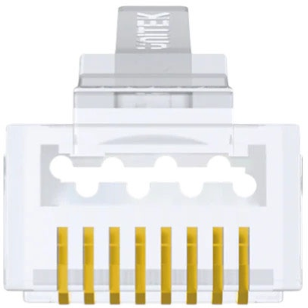 Конектор Unitek RJ-45 Cat.7 Pass Through 50 шт Silver/Transparent (OT1093ATP01) - зображення 2