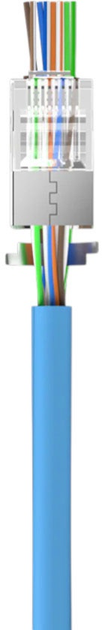 Конектор Unitek RJ-45 Cat.7 50 шт Silver/Transparent (OT1094ATP01) - зображення 5