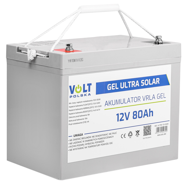 Акумуляторна батарея Volt Polska GEL ULTRA SOLAR 12V 80Ah (5904100452392) - зображення 2