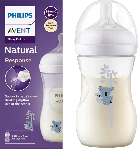 Butelka do karmienia Philips AVENT Natural Response 260 ml 1m+ Koala SCY903/67 (8710103989714) - obraz 12