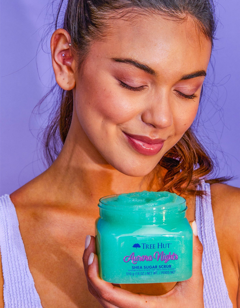 Peeling cukrowy do ciała Tree Hut Aurora Nights Shea Sugar 510 g (075371003790) - obraz 6