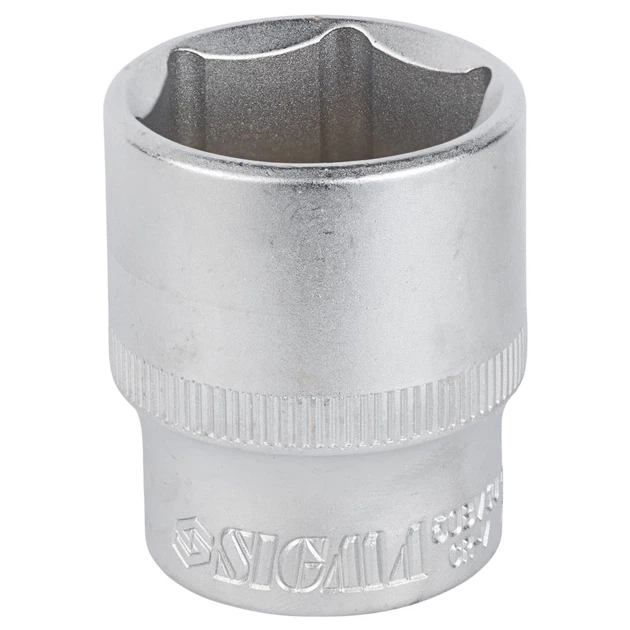 Насадка шестигранна коротка 1/2" 27мм CrV mid SIGMA (6071271) - зображення 2