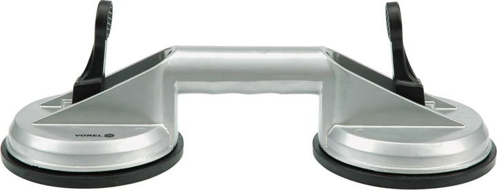 Uchwyt VOREL aluminiowy do szyb 2 x 115 mm (5906083053122) - obraz 1