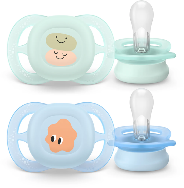 Smoczek Philips Avent Ultra Start deco 0-2 m SCF075/04 2 szt (8720689028110) - obraz 2